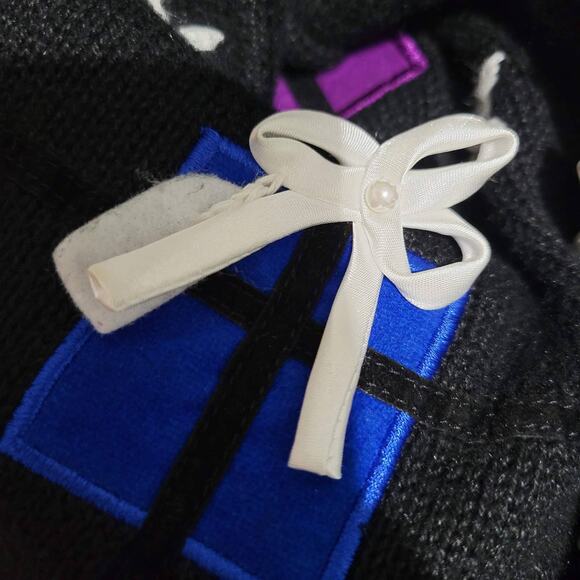 Vintage Christmas Jumper Dress Sweater Matching Set Corduroy Maxi Holiday Large - Picture 10 of 16